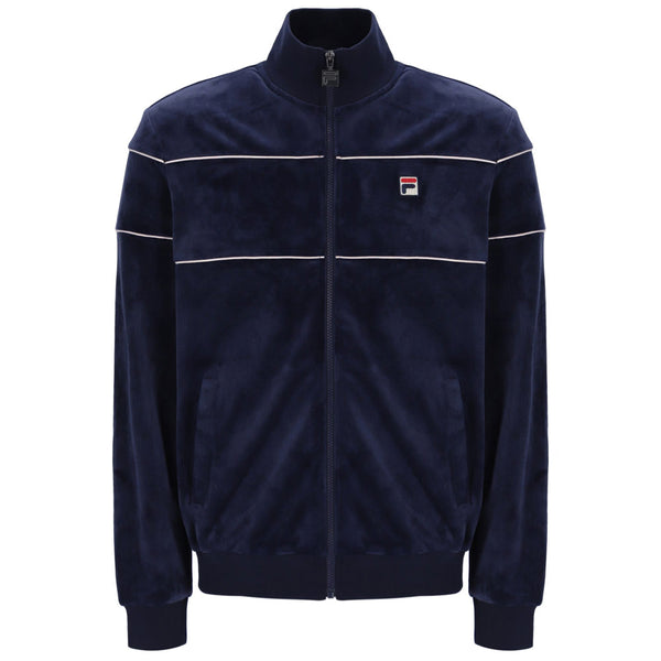 Fila Vintage Vittorio Velour Track Top - Navy / Gardenia