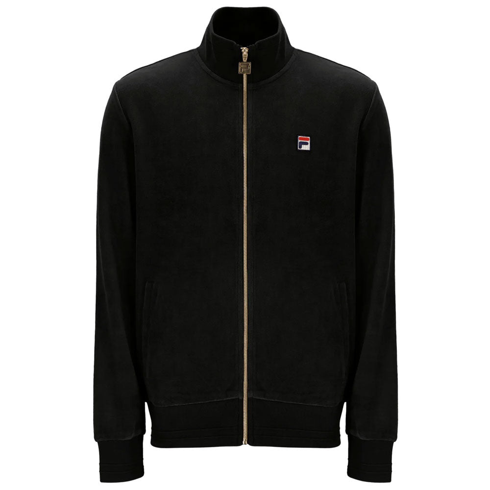 Fila Vintage Nero Velour Track Jacket - Black
