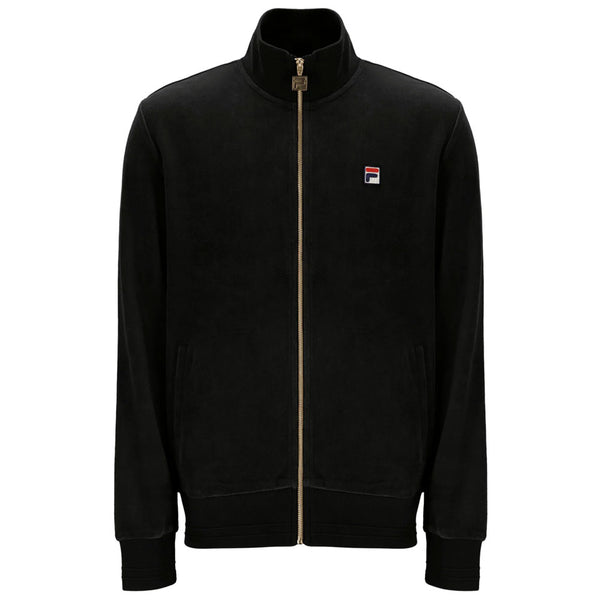 Fila Vintage Nero Velour Track Jacket - Black