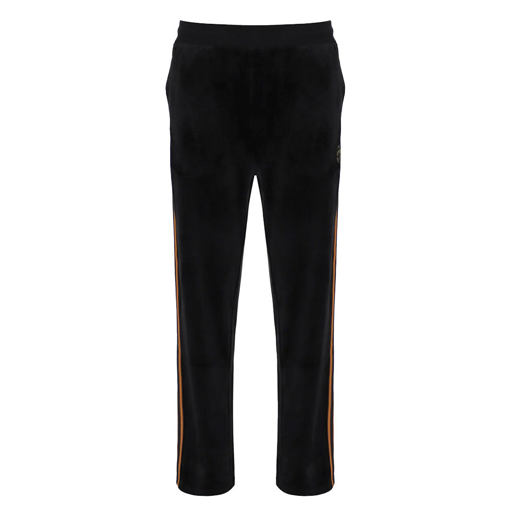 Sergio Tacchini Gabiano 80s Velour Track Pants - Black/Gold