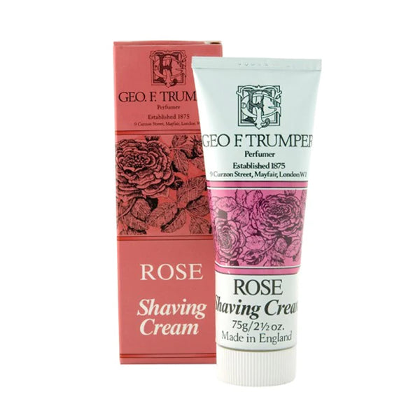 Geo F Trumper Rose Shaving Cream Tube 75g Aftershave Foam
