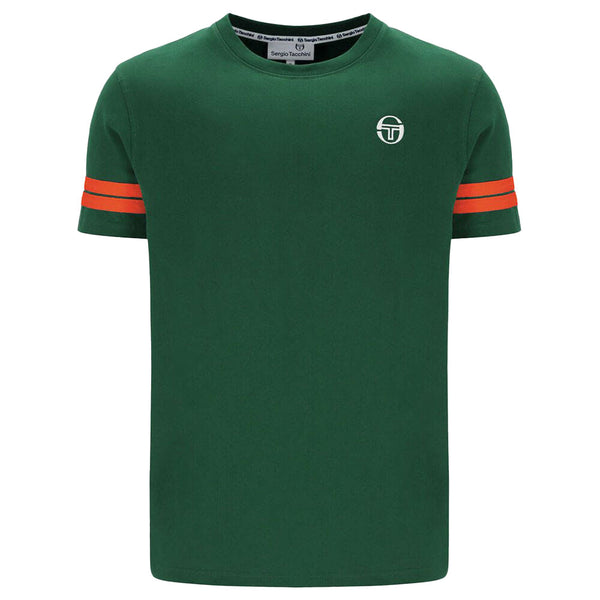 Sergio Tacchini Mens Grello T-Shirt - Eden/Tangerine Tango