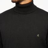 Gabicci Vintage Ricardo Knitted Roll Neck V55GK09 - Black
