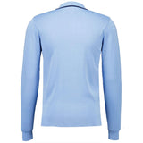 Gabicci Vintage Darron Long sleeve Zip Polo Shirt V55GM25 - Iceberg Blue