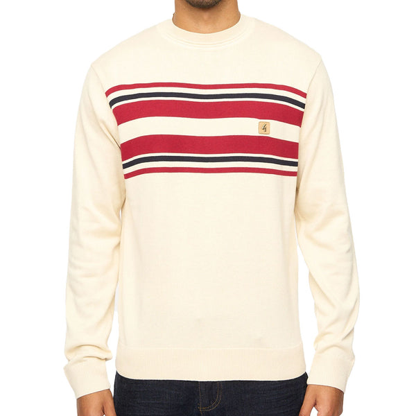 Gabicci Vintage Liam Knitted Crew Neck Sweater V55GM19 - Cream