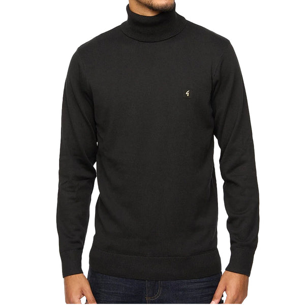 Gabicci Vintage Ricardo Knitted Roll Neck V55GK09 - Black