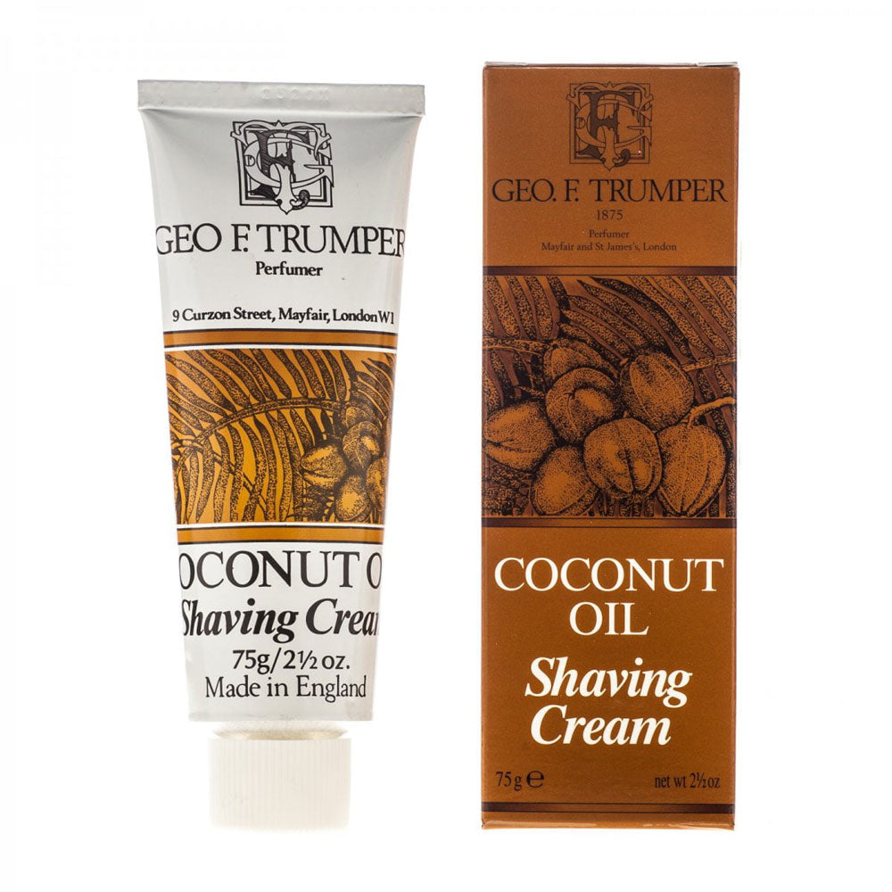 Geo F Trumper Coconut Oil Shaving Cream Tube 75g Aftershave Foam