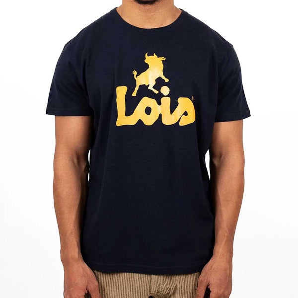 Lois Jeans New Baco Logo Classic T-Shirt - Navy