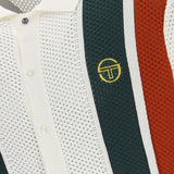 Sergio Tacchini Montell Knit Polo Shirt - Gardenia / Maritime Blue