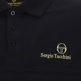 Sergio Tacchini Supermac Primo Polo Shirt - Black/Gold
