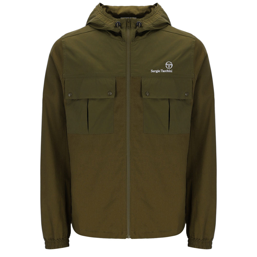 Sergio Tacchini Calisti Hooded Jacket - Dark Olive