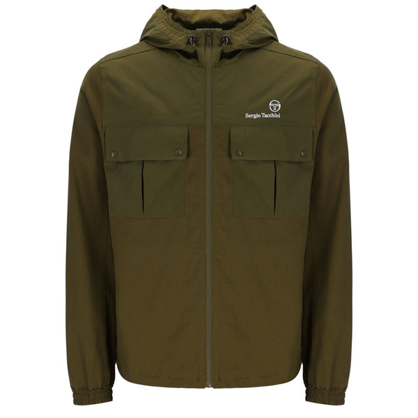 Sergio Tacchini Calisti Hooded Jacket - Dark Olive