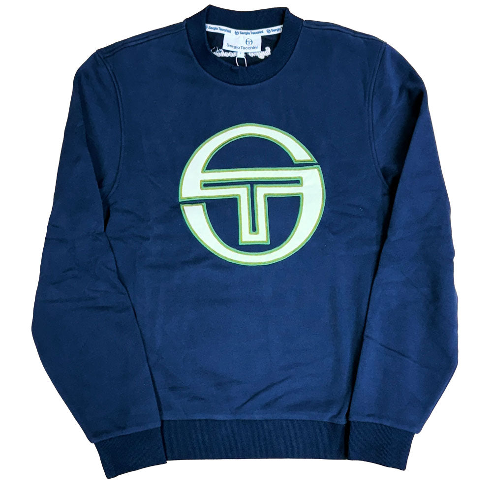 Sergio Tacchini Logo Carbon Crewneck Sweatshirt - Navy