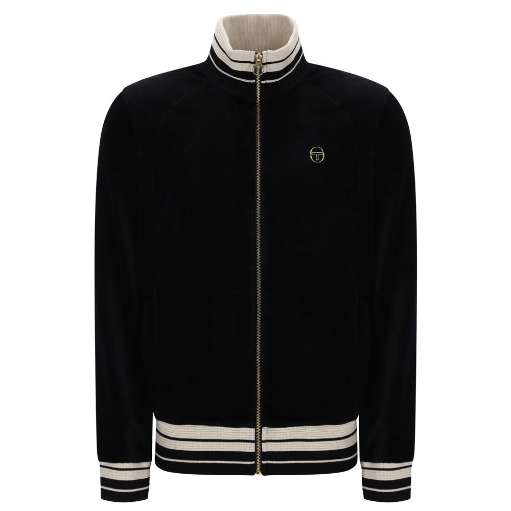 Sergio Tacchini Lazzari Velour Track Top Jacket - Black