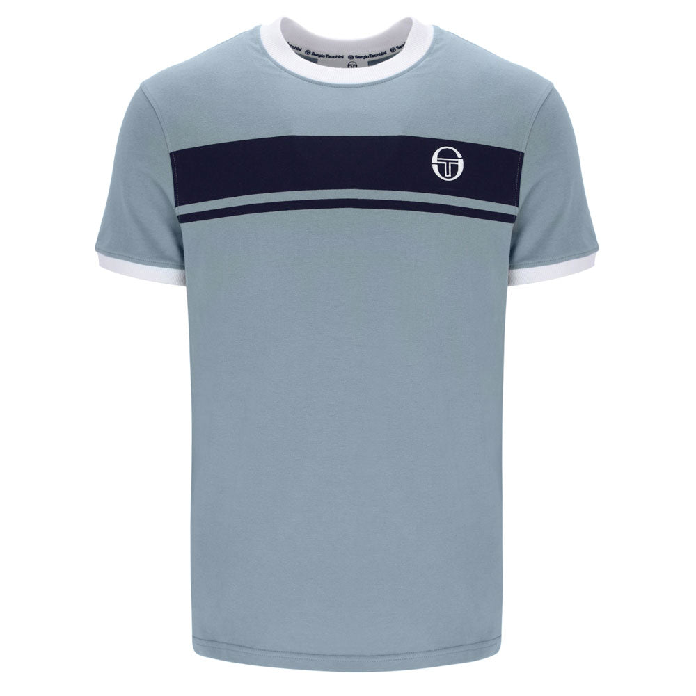 Sergio Tacchini Master T-Shirt - Lead Grey / Maritime Blue / White