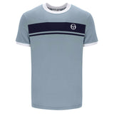 Sergio Tacchini Master T-Shirt - Lead Grey / Maritime Blue / White