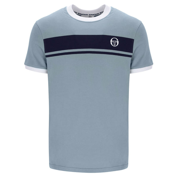 Sergio Tacchini Master T-Shirt - Lead Grey / Maritime Blue / White