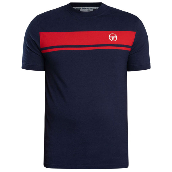 Sergio Tacchini Master T-Shirt - Maritime Blue/Adrenaline Rush