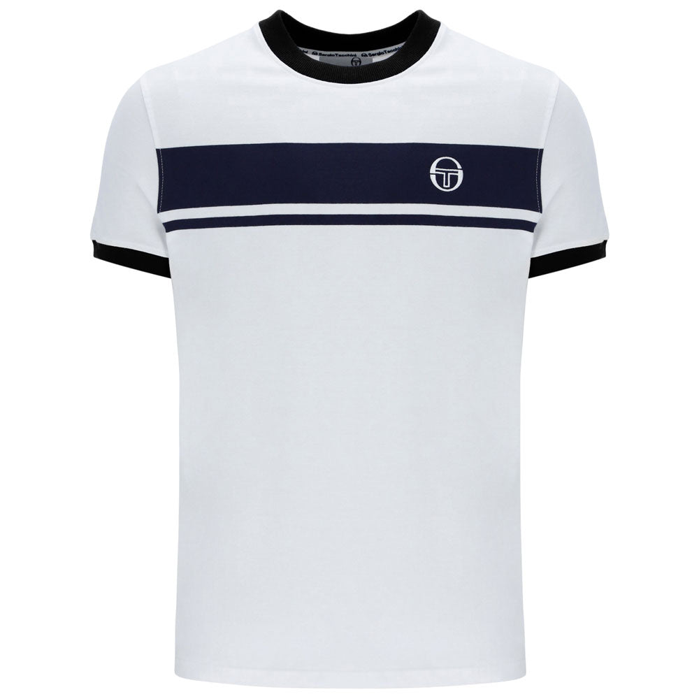 Sergio Tacchini Master T-Shirt - White/ Maritime Blue
