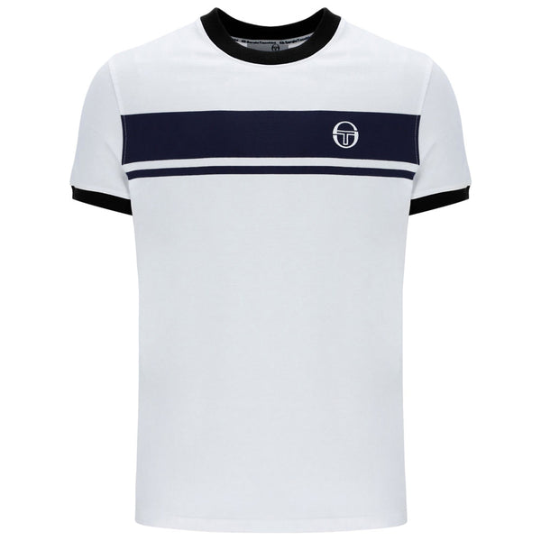 Sergio Tacchini Master T-Shirt - White/ Maritime Blue