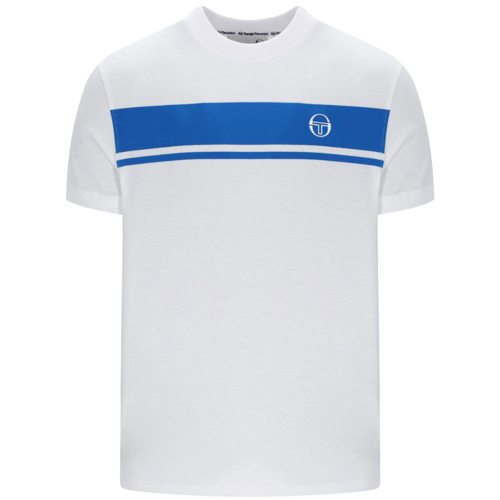 Sergio Tacchini Master T-Shirt - White/Princess Blue
