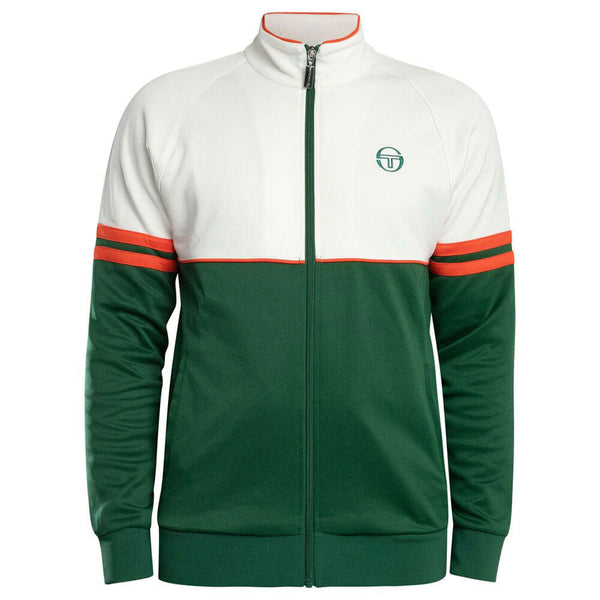 Sergio Tacchini Orion Luxe Velour Track Top - Eden/Tangerine Tango