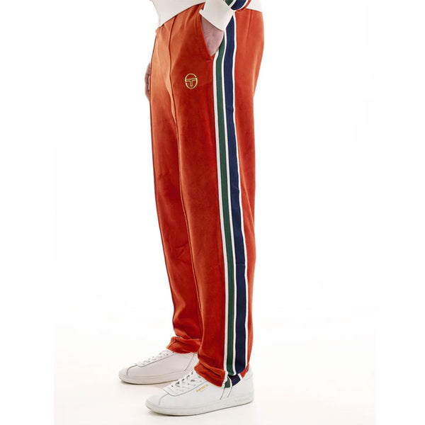 Sergio Tacchini Monte Velour Track Pants- Rooibos Tea/Gardenia