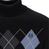 Sergio Tacchini Moretti Knitted Roll Neck Jumper - Black Country Blue