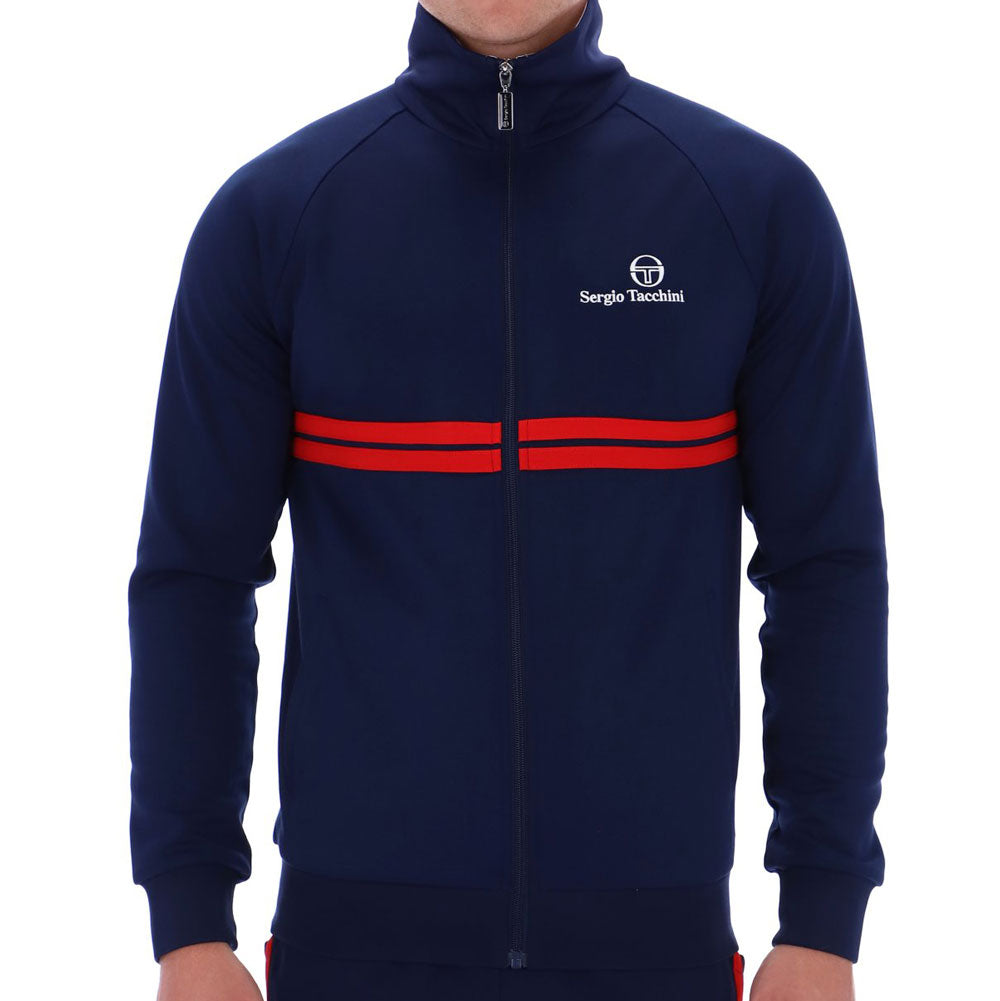 Sergio Tacchini New Dallas Track Jacket - Maritime Blue/White/Adrenaline Rush