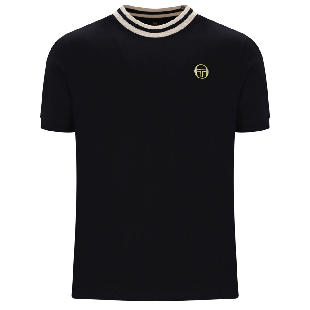 Sergio Tacchini Rainer SS T-Shirt - Black/Peyote