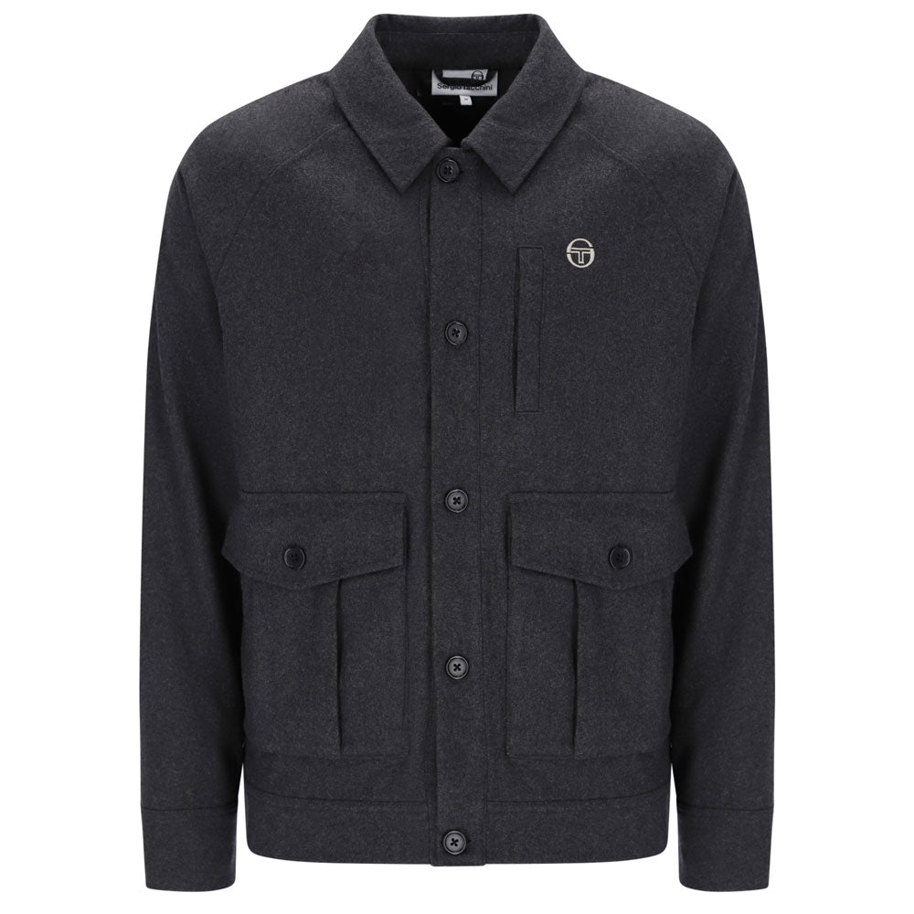 Sergio Tacchini Rico Melton Jacket - Charcoal Marl Grey