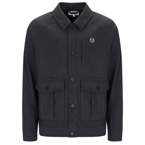 Sergio Tacchini Rico Melton Jacket - Charcoal Marl Grey