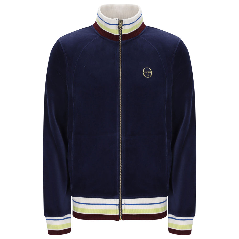 Sergio Tacchini Sartori TJ Velour Track Jacket - Maritime Blue