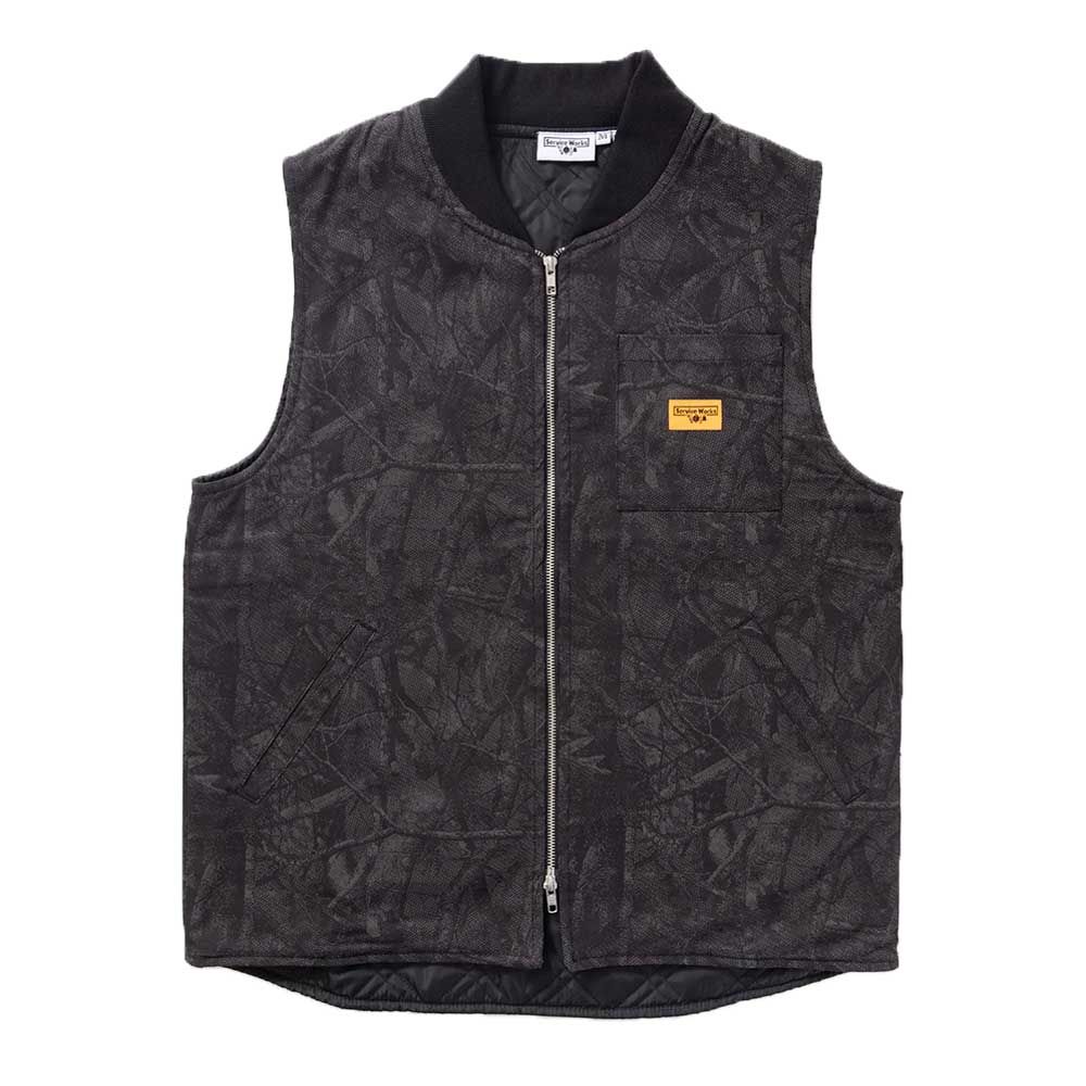 Service Works Xerox Camo Padded Work Vest - Mono Black