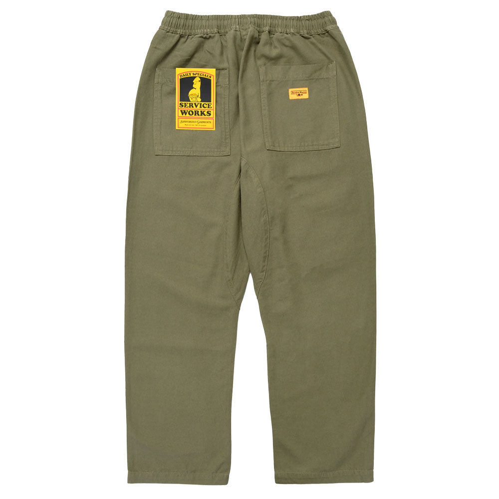 Service Works Classic Canvas Chef Pant - Olive Green