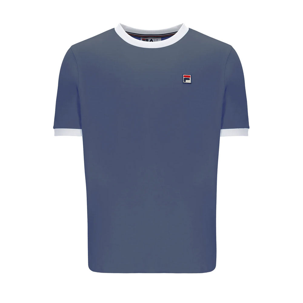 Fila Vintage Ringer Marconi T-Shirt - Vintage Indigo/Gardenia