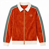 Sergio Tacchini Monte Velour Track Jacket - Rooibos Tea/Gardenia