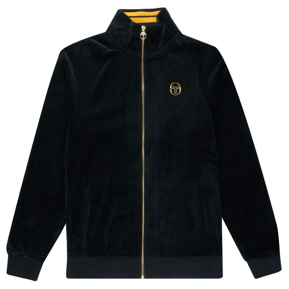 Sergio Tacchini Court Velour Track Jacket - Black