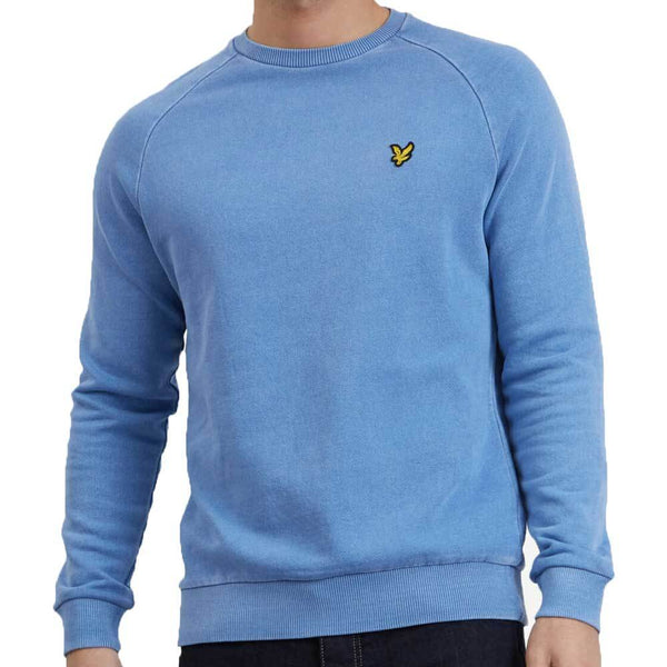 Lyle And Scott Crew Neck Washed Sweatshirt - Cornflower Blue ML1001V - so-ldn
