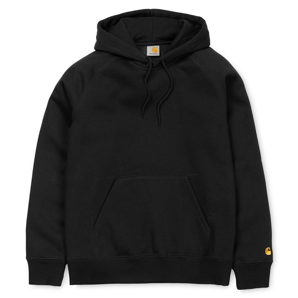 Carhartt WIP Chase Pullover Hoodie - Black / Gold - so-ldn