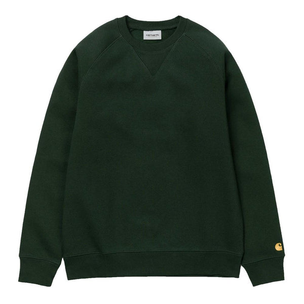 Carhartt WIP Chase Sweat Shirt - Green Loden / Gold - so-ldn