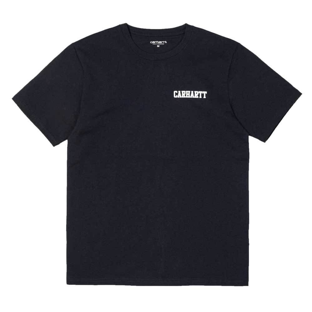 Carhartt S/S College Script T-Shirt - Dark Navy / White - so-ldn