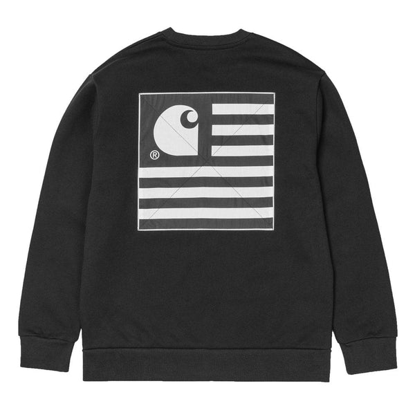 Carhartt WIP State Patch Sweatshirt - Black - so-ldn