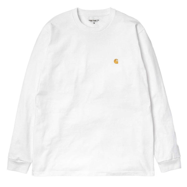 Carhartt WIP Long Sleeve Chase T-Shirt - White - so-ldn