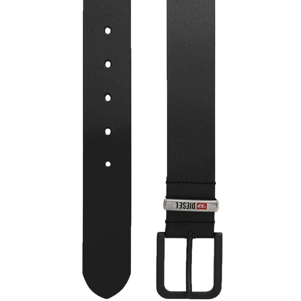 Diesel B-CASTEL Leather Belt  - Black