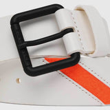 Diesel B-Line Fluo Leather Belt - White - so-ldn