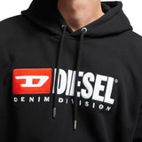 Diesel S-Division Industry Logo Hooded Sweatshirt - Black - so-ldn
