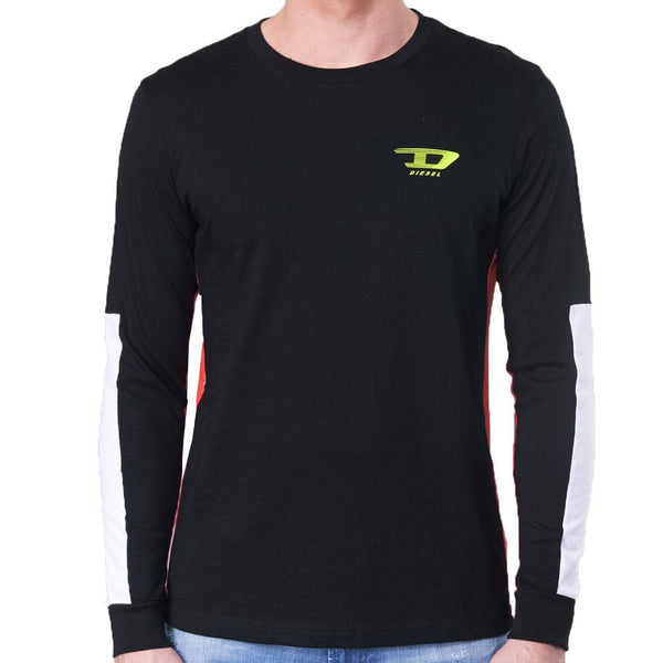 Diesel T-HARUS Long Sleeve T Shirt - Black - so-ldn