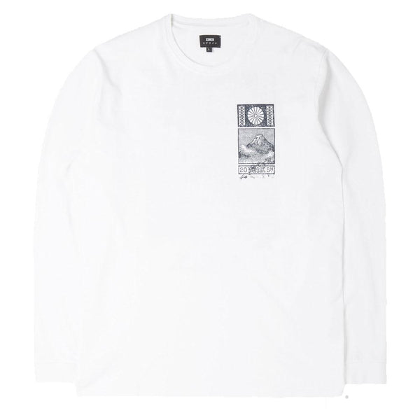 Edwin From Japan With Love Long Sleeve T Shirt - White - so-ldn