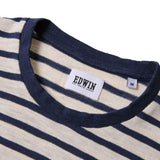 Edwin Tokyo Blues Long Sleeve T-shirt - Off White / Navy - so-ldn